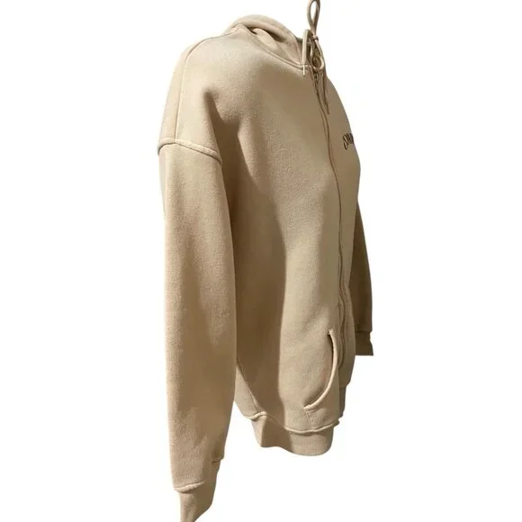 Cowboy Hoodie Full Zip Unisex Western Living The Rodeo Life Beige M/L - Picture 7 of 10